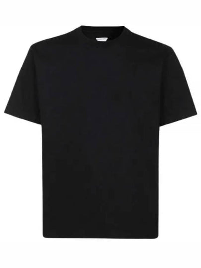 Crew Neck Cotton Jersey Short Sleeve T-Shirt Black - BOTTEGA VENETA - BALAAN 2