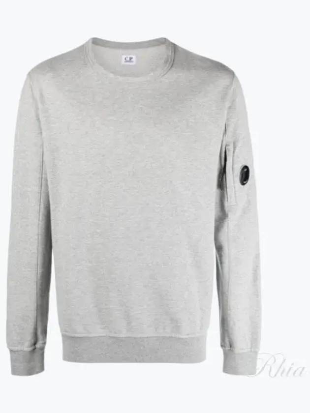 Light Fleece Sweatshirt Grey Melange - CP COMPANY - BALAAN 2