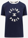 Cotton T Shirt WITH Flock Logo 2X14O671Q07FZ B0651311279 - CELINE - BALAAN 1