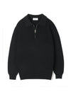 Bruno half zip-up collar knit top black - INDUST - BALAAN 2