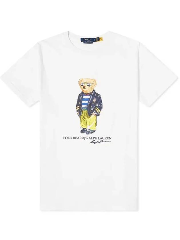 Bear Print Short Sleeve T-Shirt White - POLO RALPH LAUREN - BALAAN 3