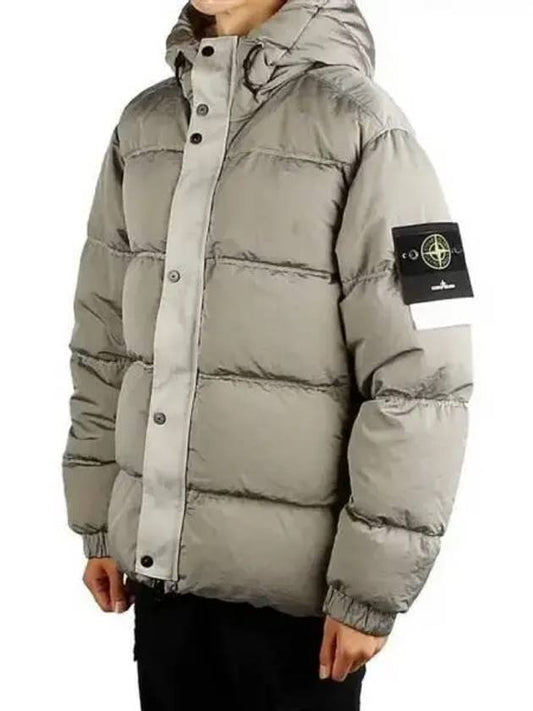 Wapen Patch Gray Metal Hooded Padded Jacket 270057 - STONE ISLAND - BALAAN 1