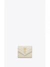 Cassandre Matelasse Compact Quilted Lambskin Half Wallet Blanc Vintage - SAINT LAURENT - BALAAN 2