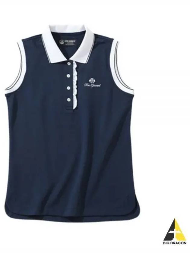 Golf Wear Women s Sleeveless T Shirt HHW 2A AP53 NAVY - HORN GARMENT - BALAAN 1