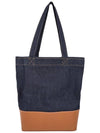 Logo Denim Axelle Tote Bag Navy - A.P.C. - BALAAN 3