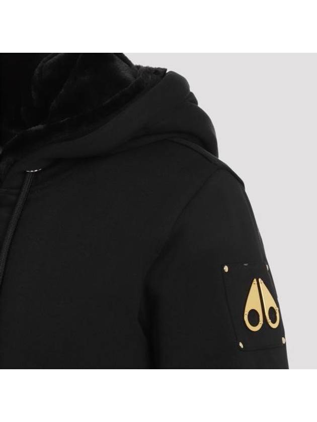 Madison Bunny Gold Hooded Jacket Black - MOOSE KNUCKLES - BALAAN 4