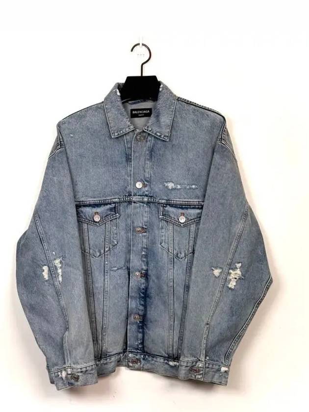 Back Barcode Denim Jacket Light Blue - BALENCIAGA - BALAAN 3