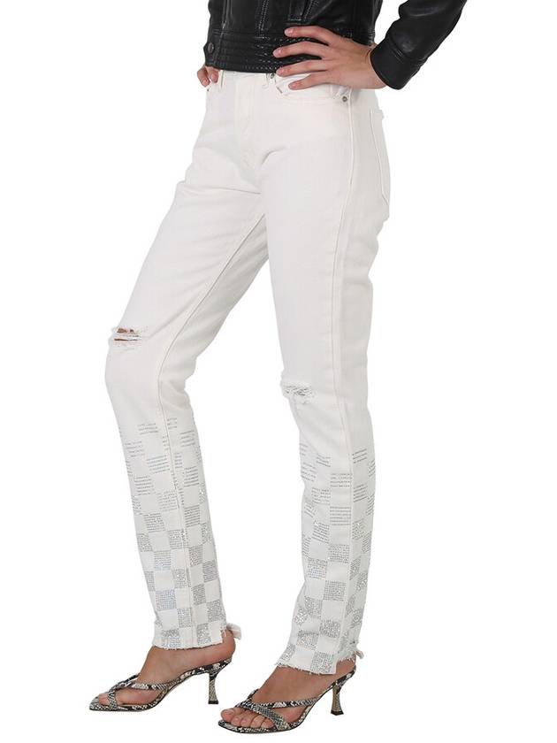 Filles A Papa Embellish Crystal Checkerboard Pants, Waist Size 24" - FILLES A PAPA - BALAAN 2