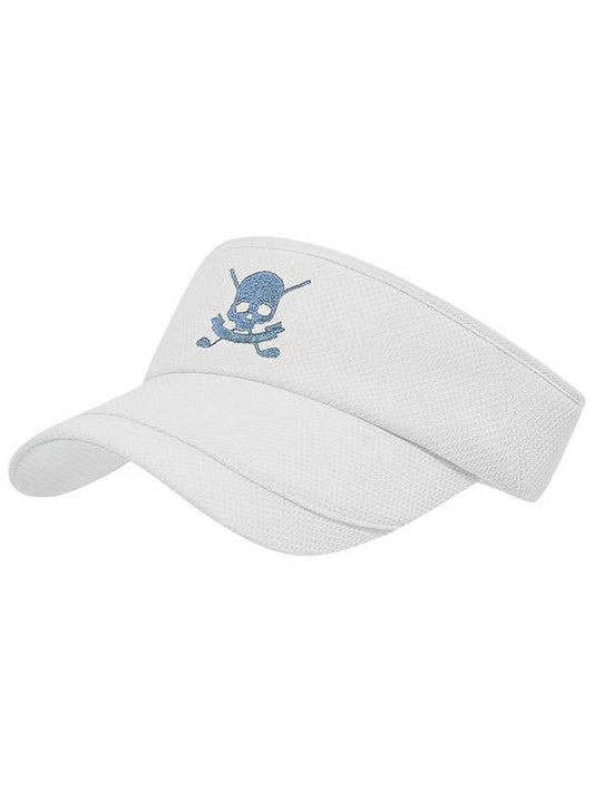 C23MHT002W Skull Pure Mesh Visor White Sky blue Logo - CHUCUCHU - BALAAN 1