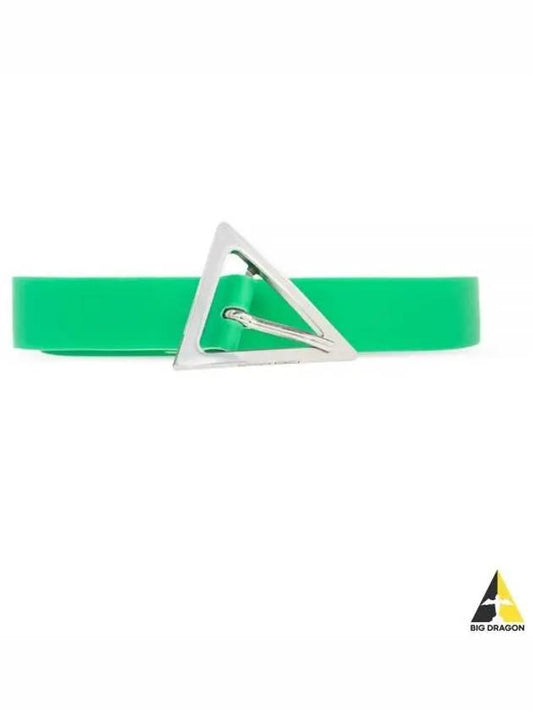 Triangle Buckle Rubber Belt Parakeet - BOTTEGA VENETA - BALAAN 2