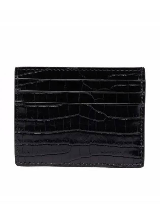 Logo Crocodile Card Wallet Black - TOM FORD - BALAAN 3