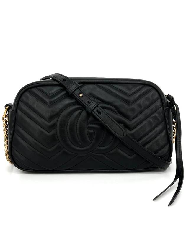 GG Marmont Matelasse Small Cross Bag Black 447632 - GUCCI - BALAAN 5