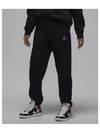 Jordan Brooklyn Fleece French Terry Track Pants Black - NIKE - BALAAN 2