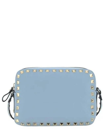 Rockstud leather cross bag blue - VALENTINO - BALAAN 2