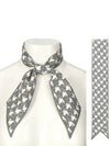 Zebra Print Silk Ribbon Tie Scarf Grey - TORY BURCH - BALAAN 2