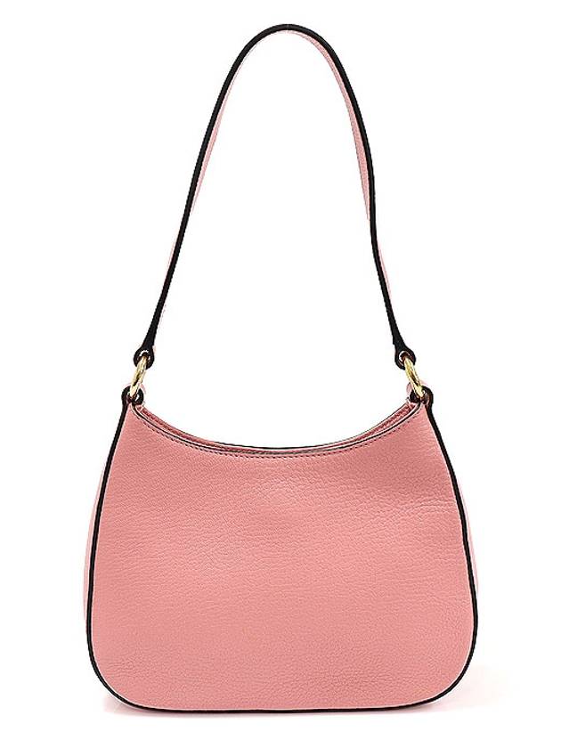 5BC105 Rosa Pink Madras Leather Gold Lettering Hobo Shoulder Bag - MIU MIU - BALAAN 4