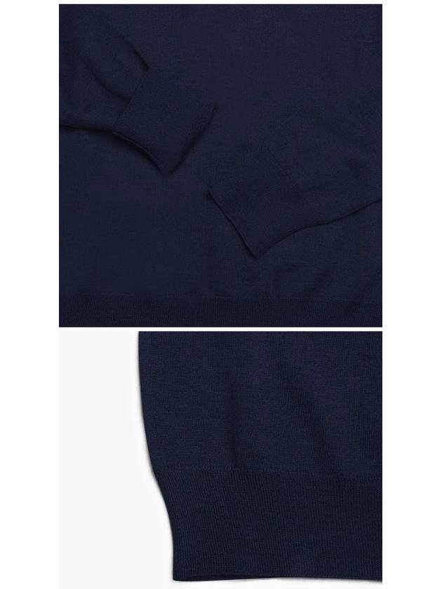 Women's Baby Fox Patch Regular Knit Top Deep Navy - MAISON KITSUNE - BALAAN 4