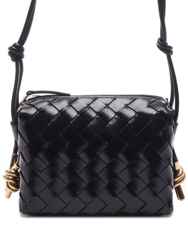 Intrecciato Loop Camera Mini Shoulder Bag Black - BOTTEGA VENETA - BALAAN 3