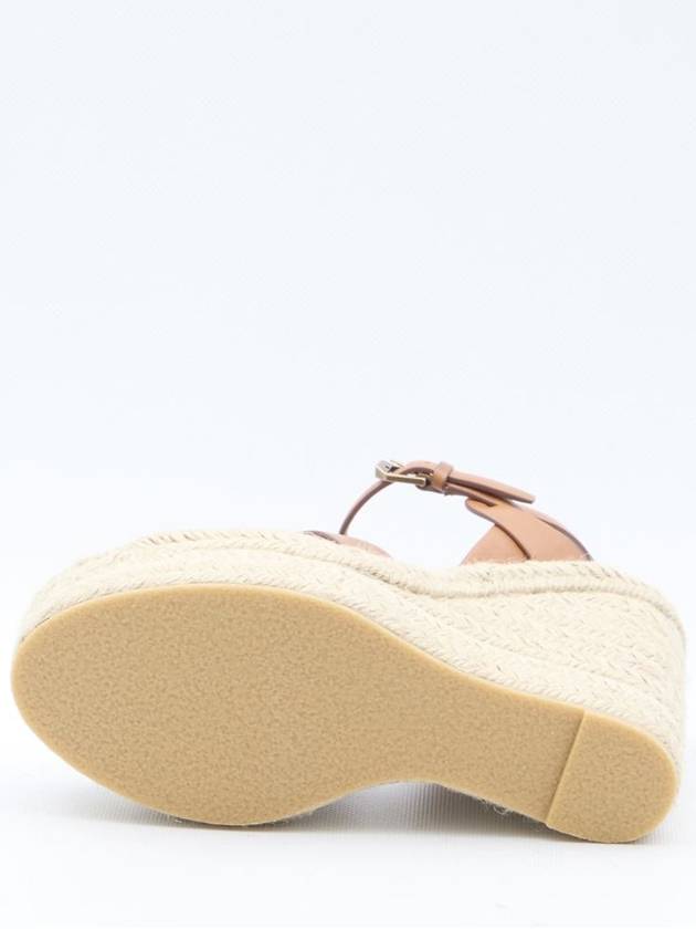 Tribute Espadrille Wedge Heel Brown - SAINT LAURENT - BALAAN 5