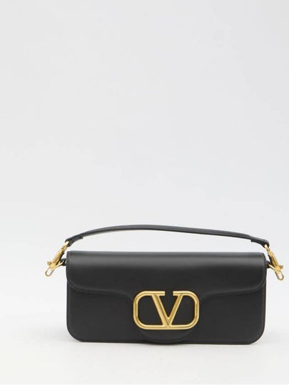 Loco Leather Shoulder Bag Black - VALENTINO - BALAAN 2