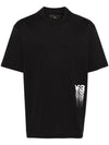 Graphic Cotton Short Sleeve T-Shirt Black - Y-3 - BALAAN 2