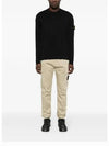 Raw Hand Cotton Crewneck Knit Top Black - STONE ISLAND - BALAAN 6