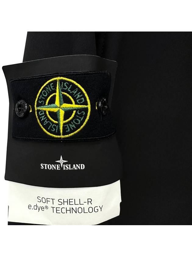 Soft Shell Brushed Lining Zip Up Hoodie Black - STONE ISLAND - BALAAN 5