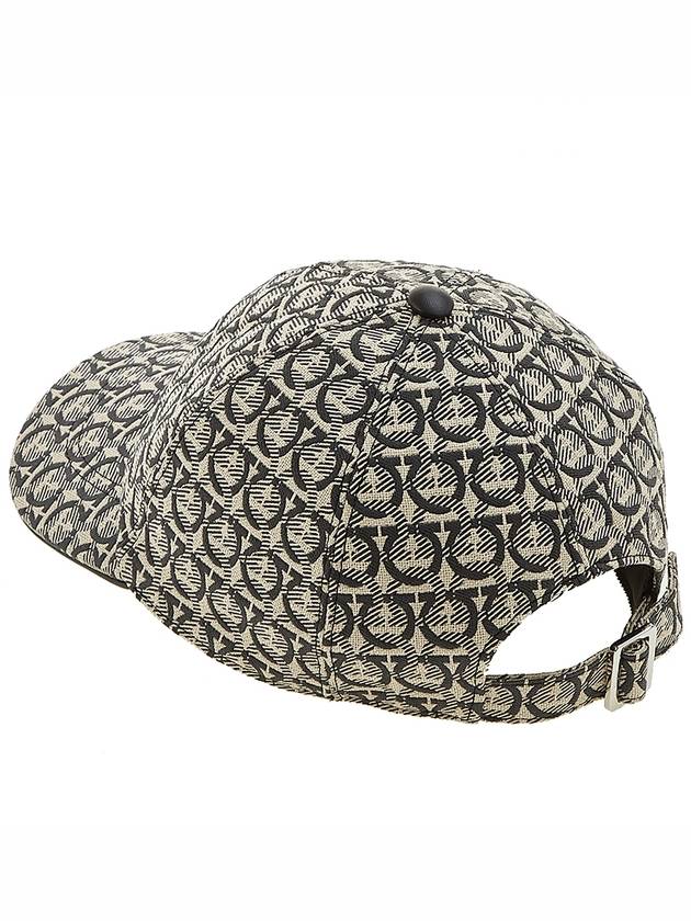 Women's Gancini Pattern Ball Cap 36 0689 BEIGE NERO 0725861 - SALVATORE FERRAGAMO - BALAAN 3