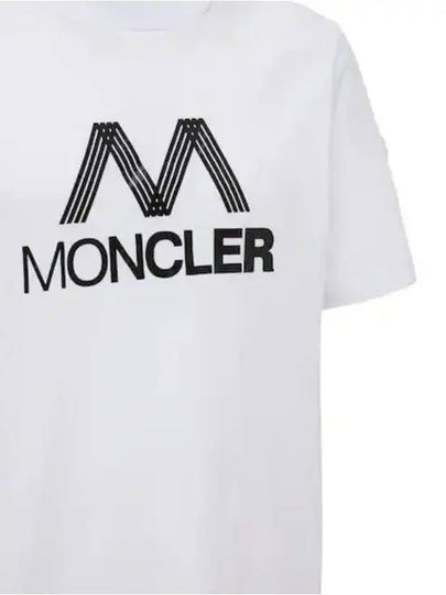 Logo Detail Cotton Short Sleeve T Shirt White 8C00038 829H8 001 - MONCLER - BALAAN 2