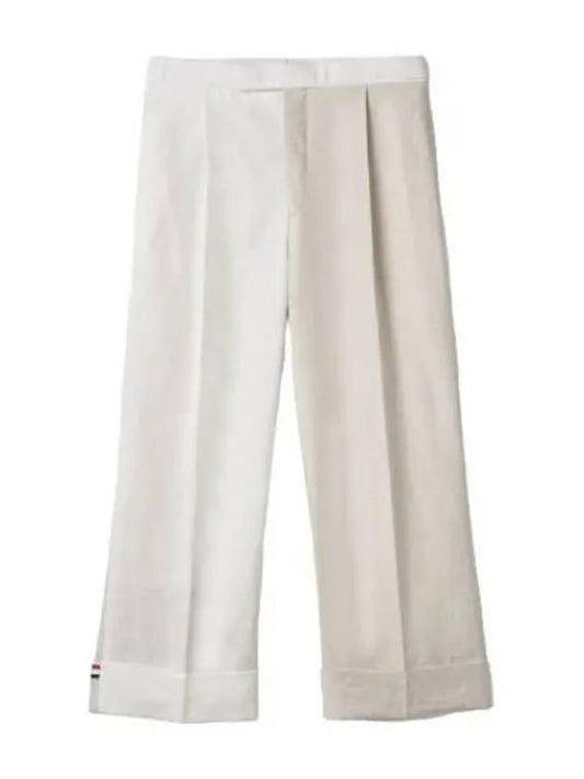 Turn up trousers white suit pants slacks - THOM BROWNE - BALAAN 1
