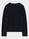 Micro ribbed square neck knit black - NOIRER - BALAAN 4