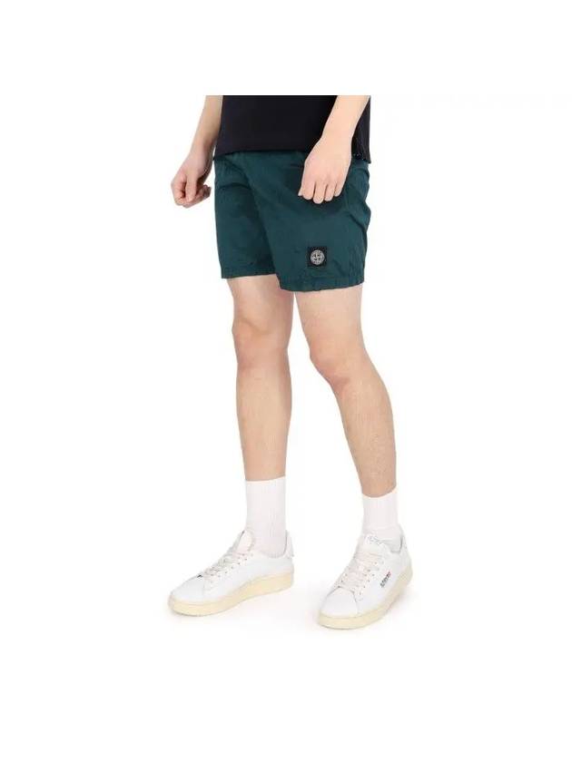 Men's Logo Patch Nylon Swim Shorts Green - STONE ISLAND - BALAAN 5