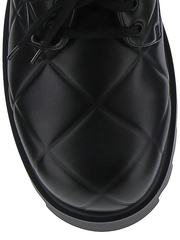 Quilted Lace-Up Derby Black - BOTTEGA VENETA - BALAAN.