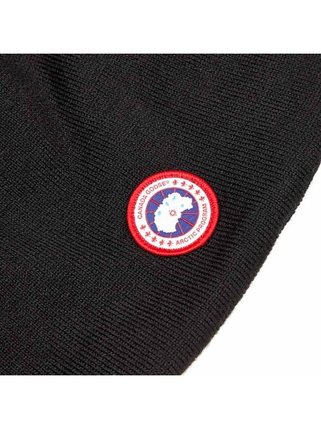 Standard Toque Patch Beanie Black - CANADA GOOSE - BALAAN 4