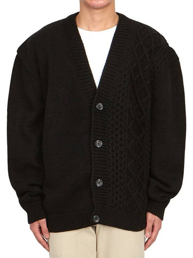 Braided Cardigan Black - FAMILY FIRST - BALAAN 1