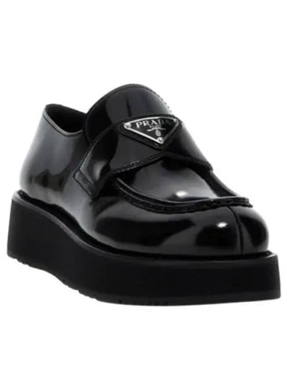 Brushed Leather Loafers Black - PRADA - BALAAN 2