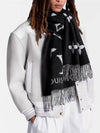 Reykjavik Monogram Cashmere Scarf Black - LOUIS VUITTON - BALAAN 6