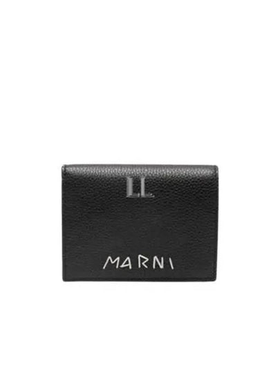 Leather Half Wallet Black - MARNI - BALAAN 2