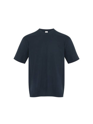 Essential Loose Fit Crew Neck Short Sleeve T-Shirt Dark Navy - SOLEW - BALAAN 1