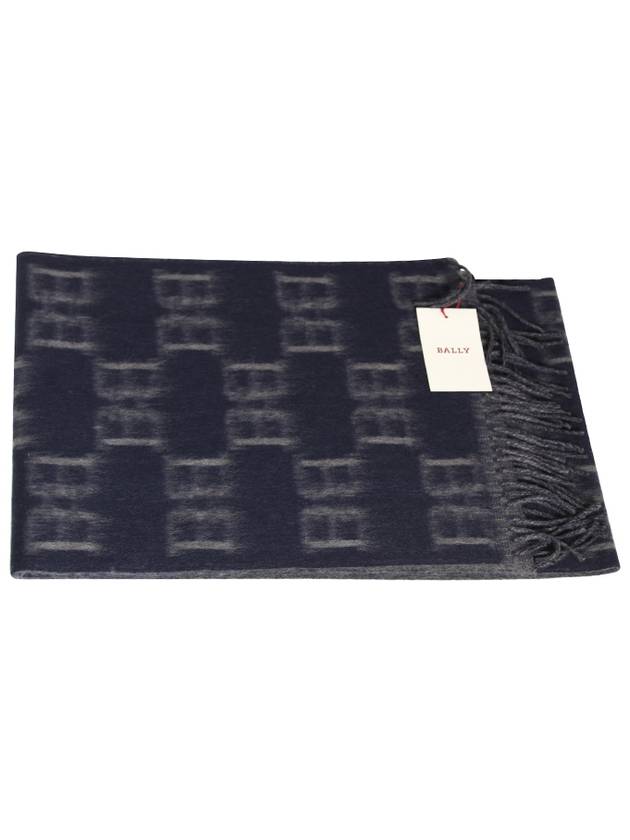 B Chain Monogram Muffler Navy - BALLY - BALAAN 2