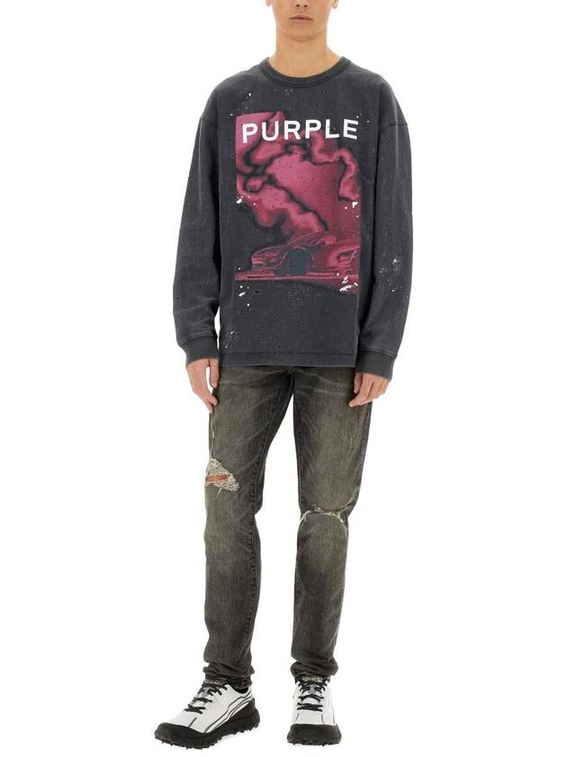 Purple Brand Jersey Sweatshirt - PURPLE BRAND - BALAAN 2