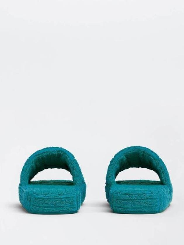 Geometric Terry Fabric Resort Sponge Slippers Blue - BOTTEGA VENETA - BALAAN 4