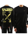 Back Painting Arrow Sweatshirt Black - OFF WHITE - BALAAN 3