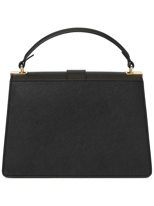 Greenwich Saffiano Strap Medium Shoulder Bag Black - MICHAEL KORS - BALAAN.