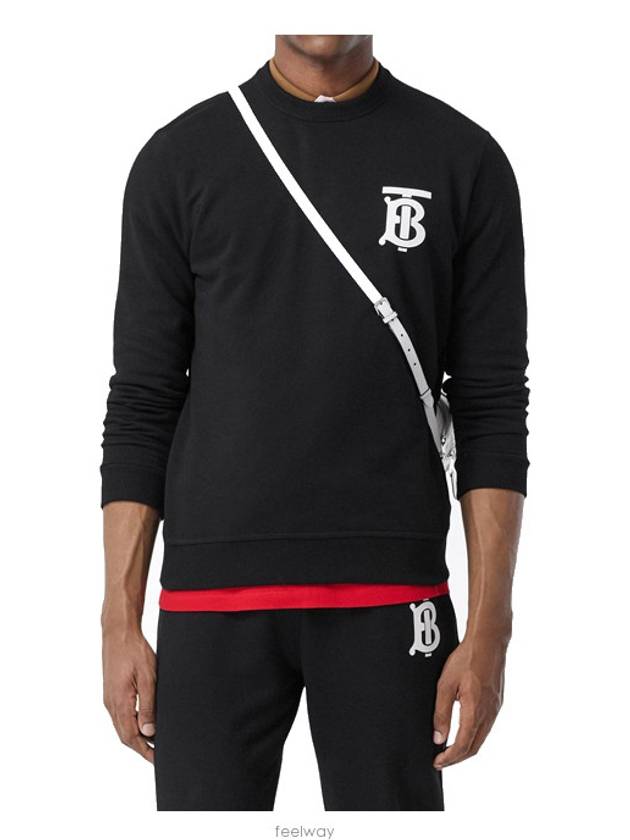 Men's Monogram Motif Sweatshirt Black - BURBERRY - BALAAN 3