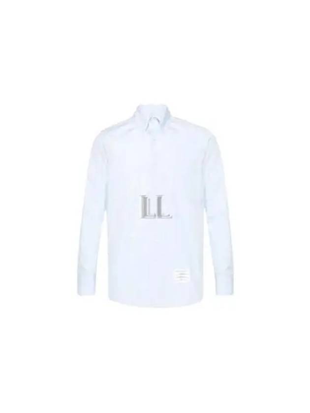 Needle Contrast Solid Poplin Long Sleeve Shirt Light Blue - THOM BROWNE - BALAAN 2