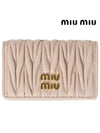 Matelasse Nappa Leather Half Wallet Powder Pink - MIU MIU - BALAAN 3