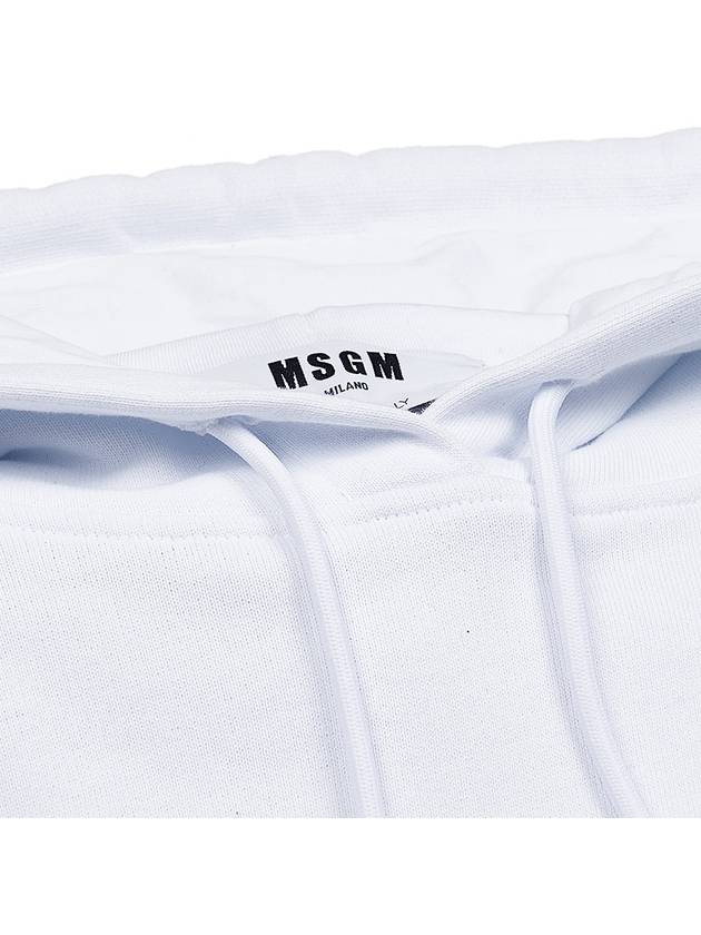 Rhinestone Logo Hoodie White - MSGM - BALAAN 5