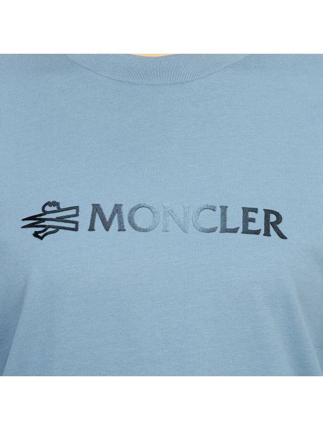 Logo Short Sleeve T-Shirt Blue - MONCLER - BALAAN 9