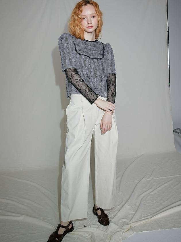 Arles Layer Lace Blouse Grey - SORRY TOO MUCH LOVE - BALAAN 2